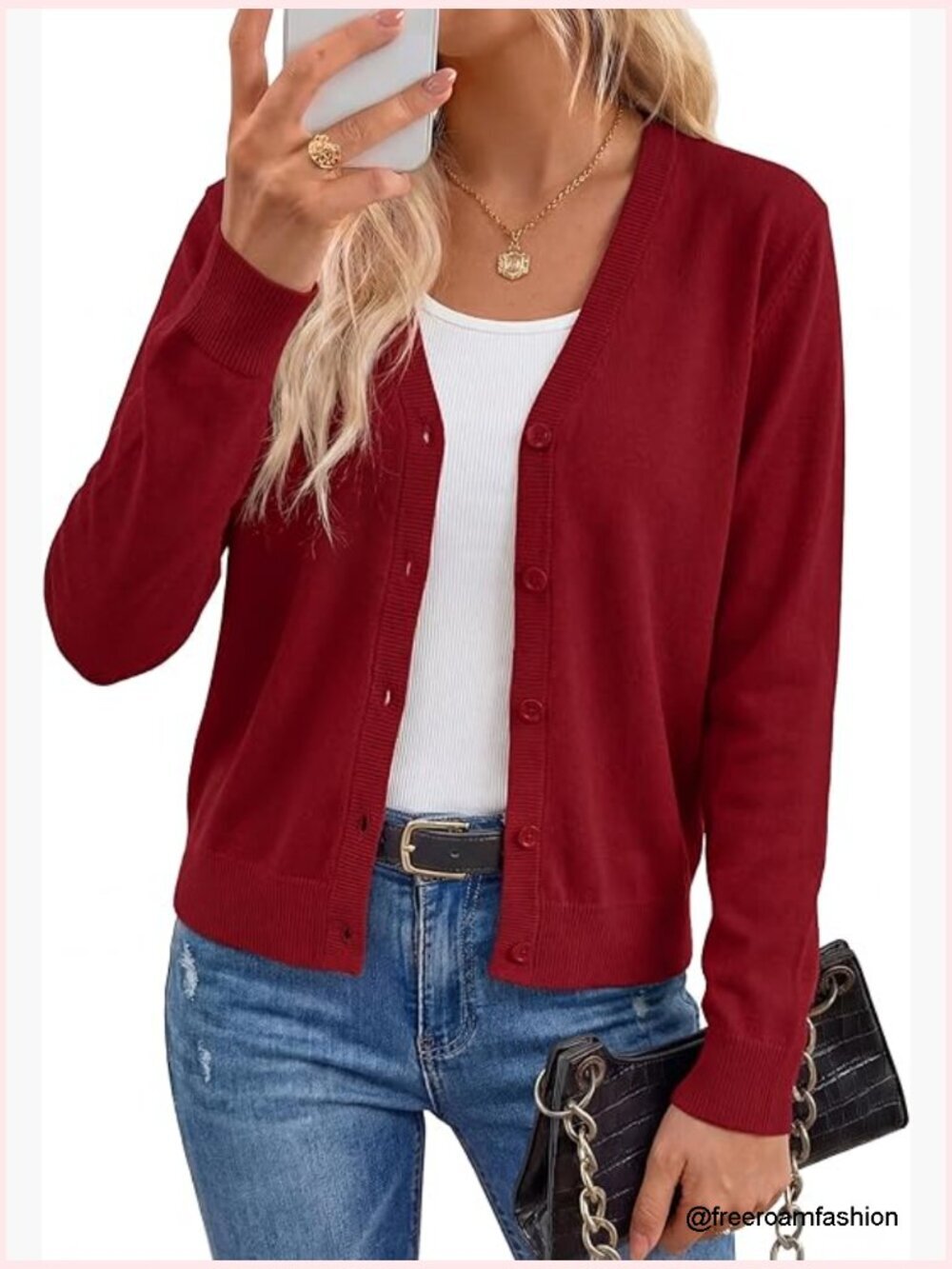 Wool Blend Lightweight Cardigan Sweater Business Casual V-Neck